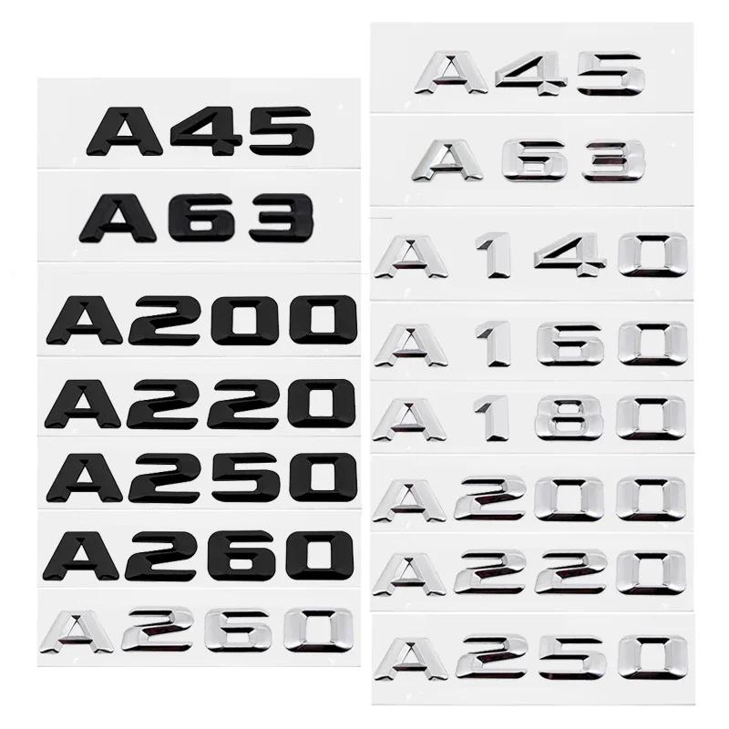 Alloy ABS Car Tailgate Sticker Badge for Mercedes Benz A Class A45 A63 A140 A160 A180 A200 A220 A250 A260 Rear Trunk Emblem AC1
