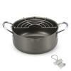 Tempura Pot with Oil Induction Original T Included J-kitchens Drainer, 18cm, Compatible, Gas, Kankiri-kun
