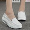 Women's Fashion Casual Solid Slip On Wedges Thick Bottom Platforms Work Shoes