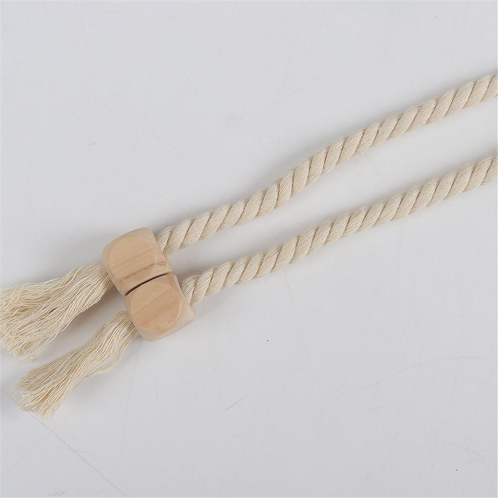 Hand-Woven Solid Wooden Magnetic Knot Buckle Curtain Tiebacks Boho Style Suitable For Living Room Bedroom Home Decoration