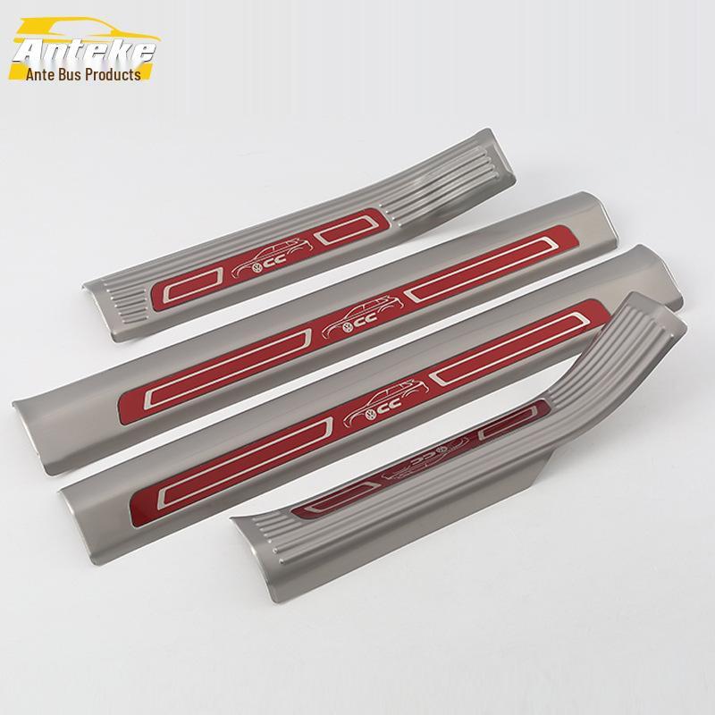 18 CC Яркие накладки на пороги и бампер багажника, защищающие от царапин, наклейки на приветственные педали