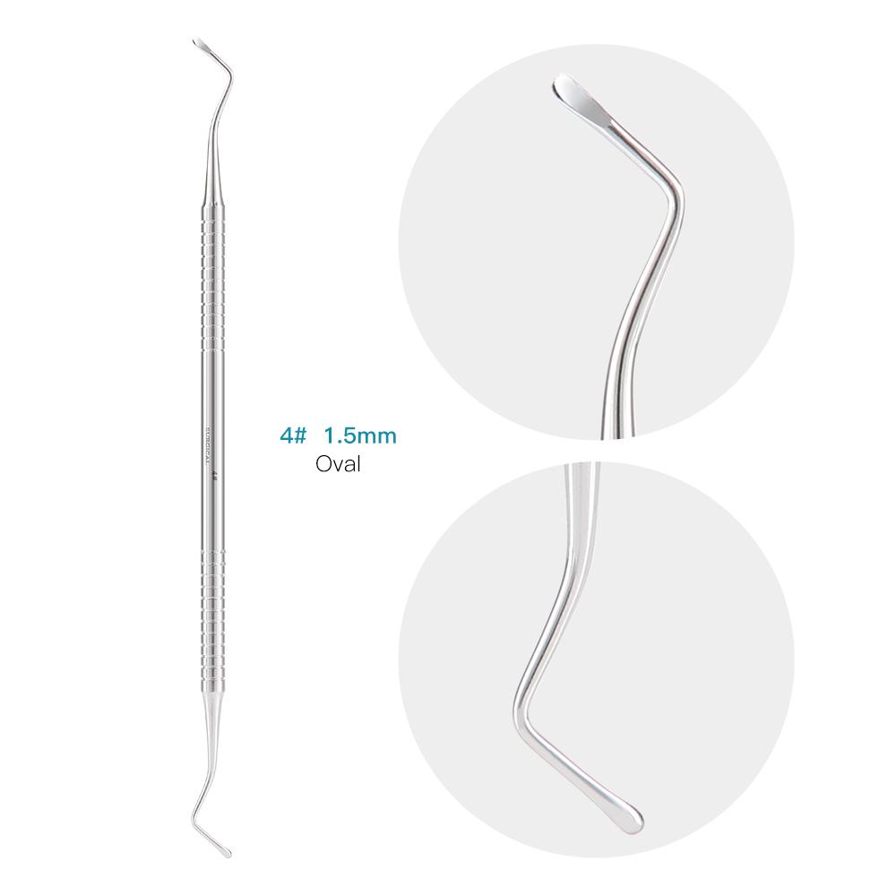 1 шт. AZDENT Дентальный экскаватор Эндо ложка Двусторонние инструменты Нержавеющая сталь Лечение кариеса зубной полости Лабораторный инструмент