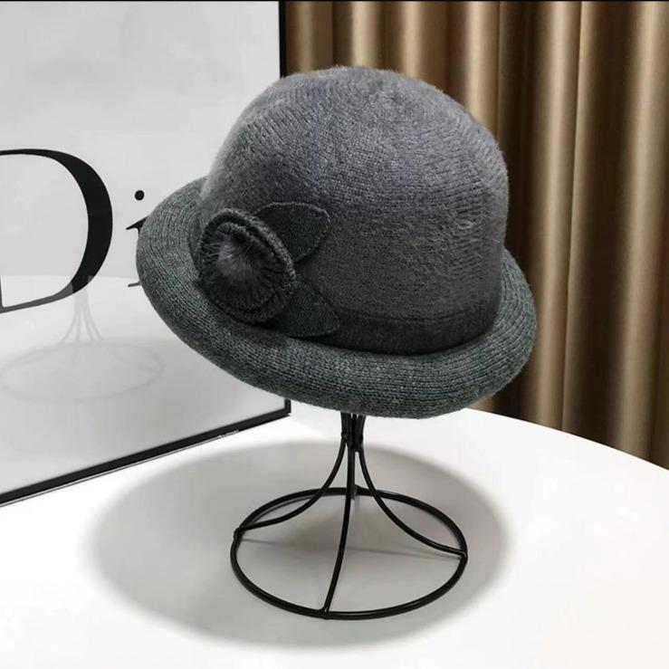 Женская зимняя панама, элегантная ветрозащитная шляпа с цветочным узором, ультра-толстая, сохраняющая тепло, осенне-зимняя шапка из искусственного меха