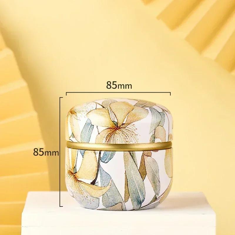 Чайница, коробка для чая, контейнеры для свечей, кофейные конфеты, закуски, маленькие жестяные мини-контейнеры для хранения, герметичные банки, упаковка для чая