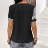 Женская летняя футболка с леопардовым принтом в стиле пэчворк с круглым вырезом и короткими рукавами для женщин