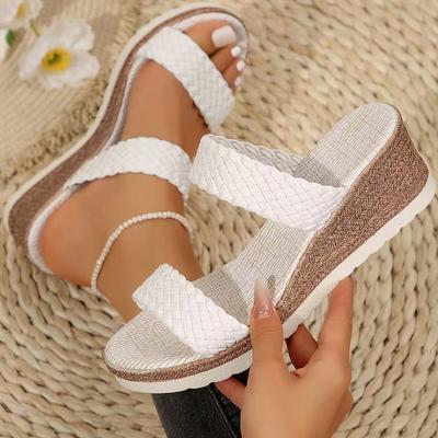 Женские босоножки Bohemia Heels Sandals For Summer Обувь на танкетке Каблук Женские тапочки Летняя обувь Женская обувь 2025 Sandalias