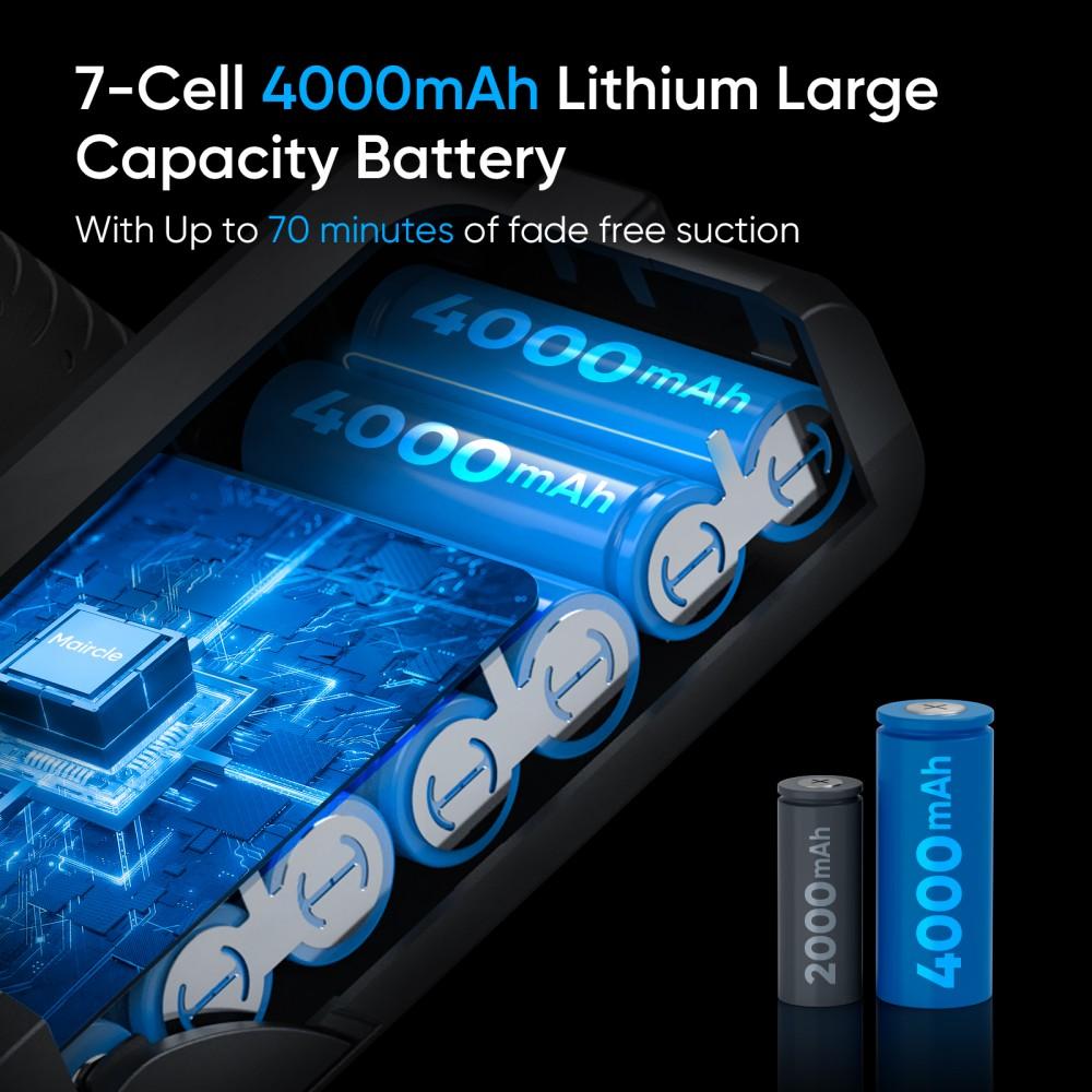 Maircle S3-Pro B Cordless Vacuum Cleaner, with Storage Rechargeable Base, Green Light Technology, 70min Long Battery Life