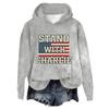 Women's Hooded Long Sleeve Printed Flannel Top Hooded Sweatshirt