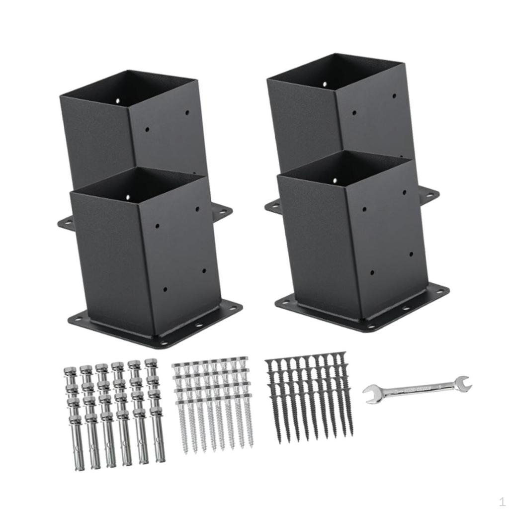 Fence Post Base Flange Anchor Wall Mounted Practical Stable Multipurpose Pergola Bracket for