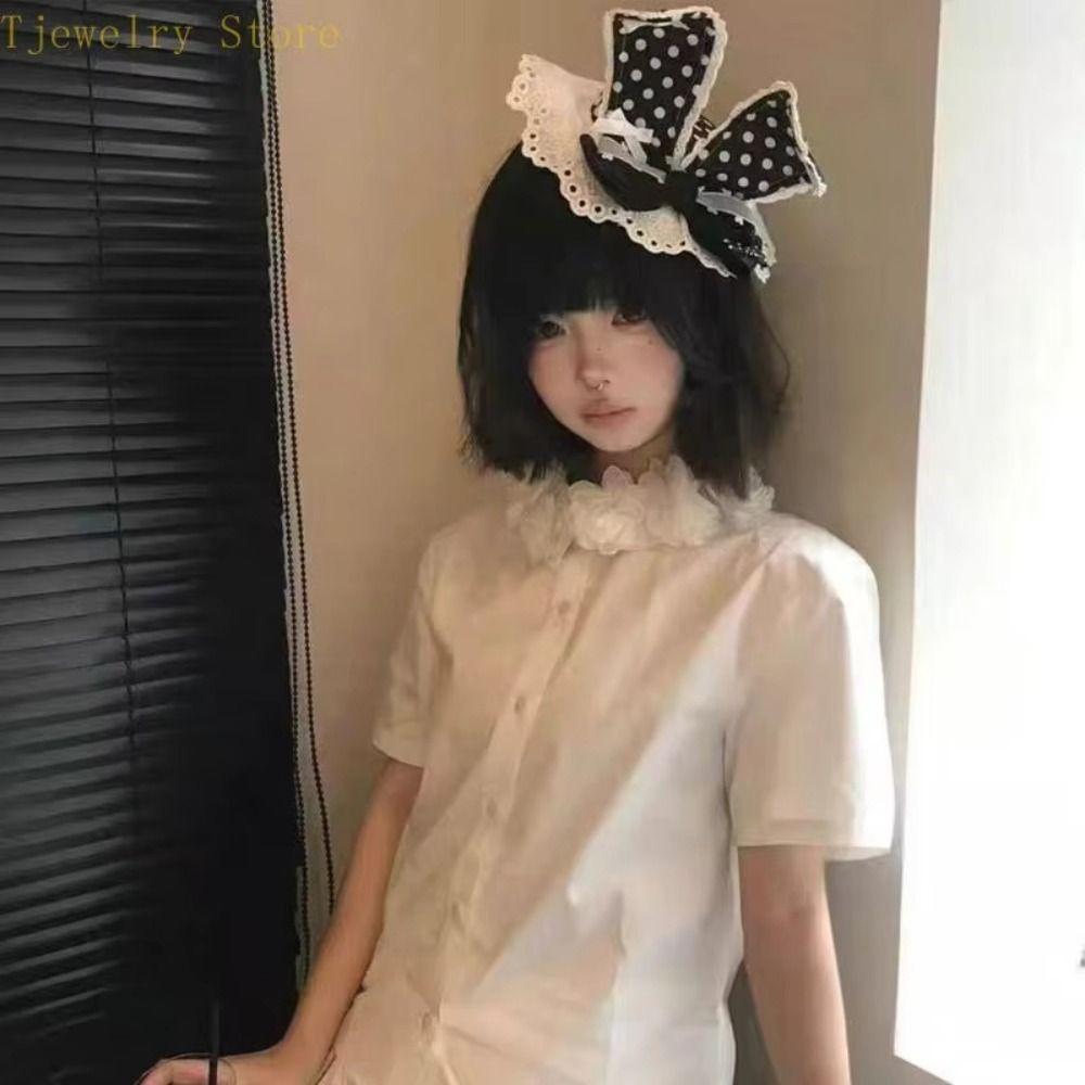 Breathable Fabric Anime Bows Hair Clip Nonslip Design Sweet Barrettes  Birthday