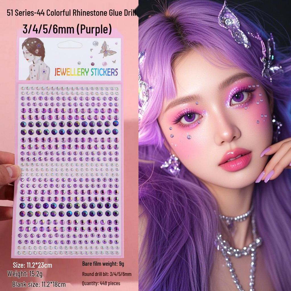 AB Color Resin Drill Gem Stickers: Acrylic & Diamond Face Stickers for Kids