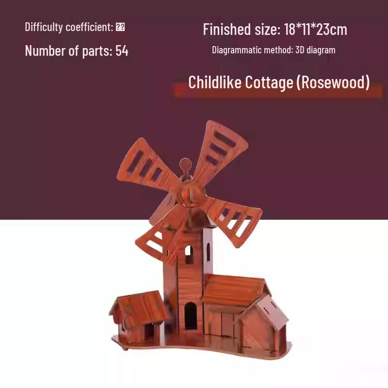 Red Bamboo 3D Wooden Car Jigsaw Puzzle - DIY Interlocking Laser-Cut Model