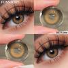 FUNSACHY 0~-8.00 Degree Color Contact Lenses for Eyes 2pcs Natural Black Brown Prescription Lens Myopia Eye Makeup Contacts Lens