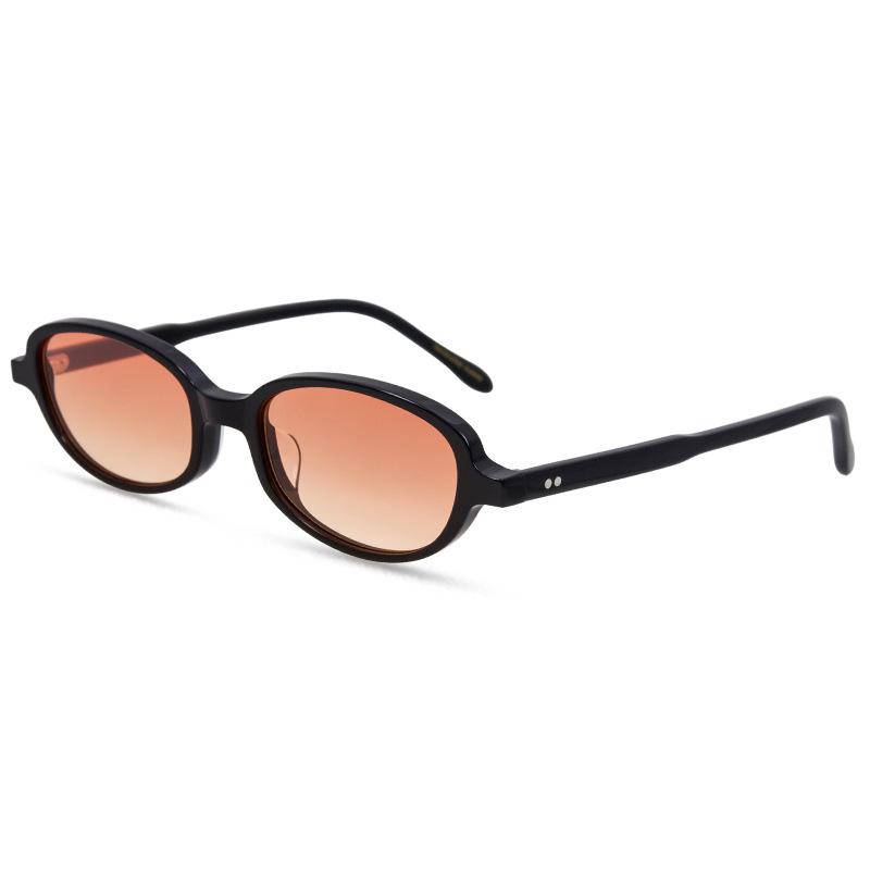 Высококачественные солнцезащитные очки Polygon Oval Acetate, женские ретро-очки в литературном стиле, дизайнерские очки UV400 для активного отдыха, мужские солнцезащитные очки