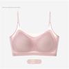 Ultra-Thin Breathable Ice Silk Top Bra Women's Seamless Back Halter Vest Wrap Bra Small Chest Together