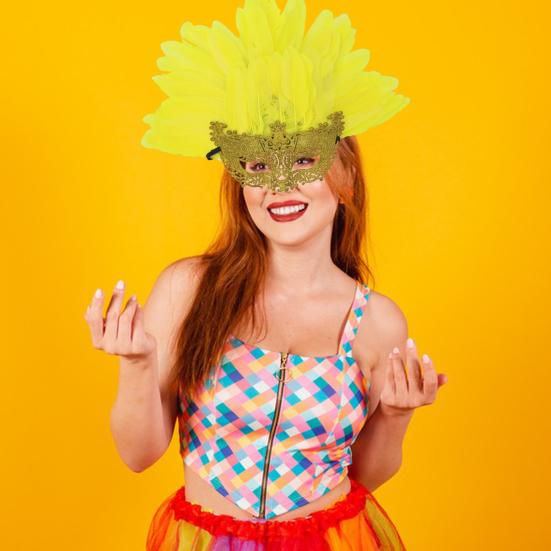 Feather Masquerade Masque for Women Venetian Half Face Masque with Feather Mardi