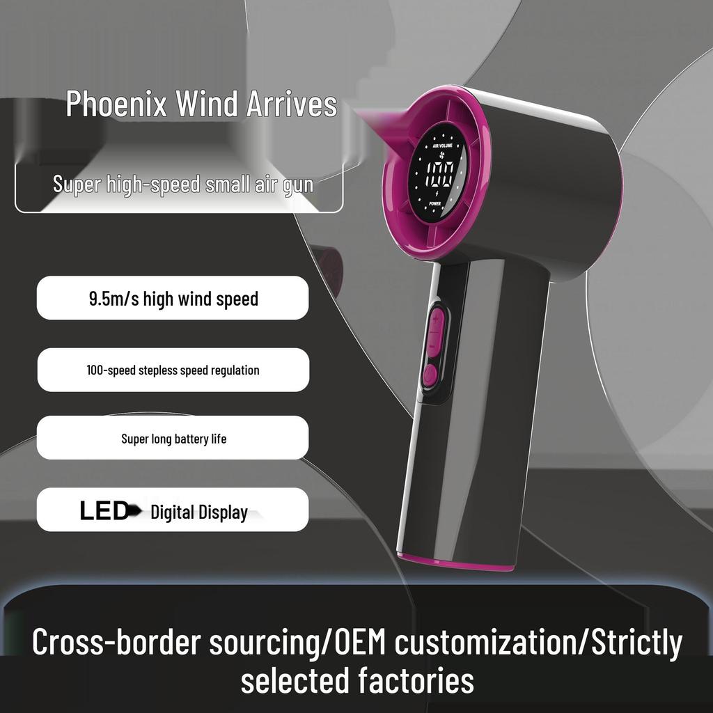 High-Speed Energy-Saving Mini Air Cannon: Powerful Handheld Fan for Personal Cooling
