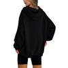 Women's O-neck Long Sleeve Halloween Printed Top Solid Color Hoodie