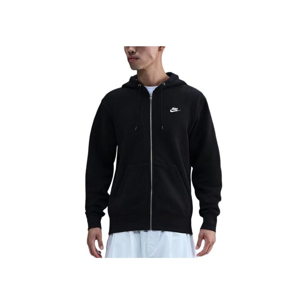 Nike Мужская куртка-толстовка с капюшоном на молнии, с длинным рукавом, вязаная, флисовая, теплая, с логотипом, Мужские куртки FN3862-010