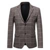 Autumn and Winter New Suit Men's Casual Plaid Suit Jacket Fashionable Slim Fit Single-breasted Casual Clothes Single West