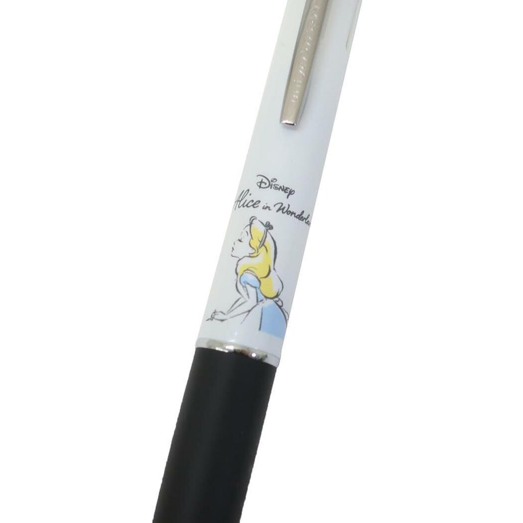 Disney Ballpoint Pen 4 Colors Mechanical Pencil Jet Stream Made In Japan Alice In Wonderland Set Name 0.5 0.5 4&1 (Ballpoint Pen, Sticker)