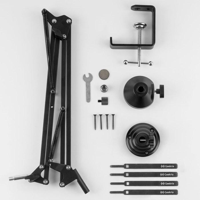 Стойка-журавль Geekria для микрофонов Shure MV88+, SM7B, MV7, MV7X, SM57 Черная