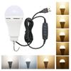 USB LED Light Bulb 3 Colors Change Portable Lanterns With Hook Emergency Night Lamp For Outdoor Hiking Camping Fishing Travel