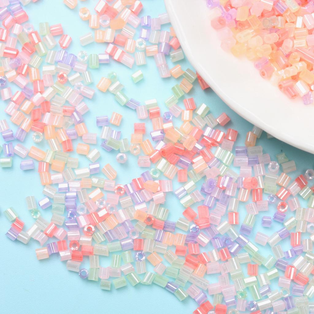 3000 шт макарон цвета DIY ювелирные аксессуары 2*3 мм акрил для изготовления браслетов круглые бусины-трубки