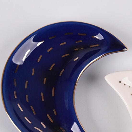 Декоративное ювелирное блюдо в форме луны, керамические обручальные кольца, брелок, блюдо, свадебный декор