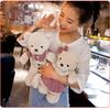 Cartoon Plush Bear Doll Dress Up Stuffed Animal Pillow Fluffy Bear Plush Toy  Children's Gift