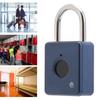 Fingerprint Padlock AntiTheft Intelligent Keyless for Cabinet Student Dormitory Warehouse(Blue )