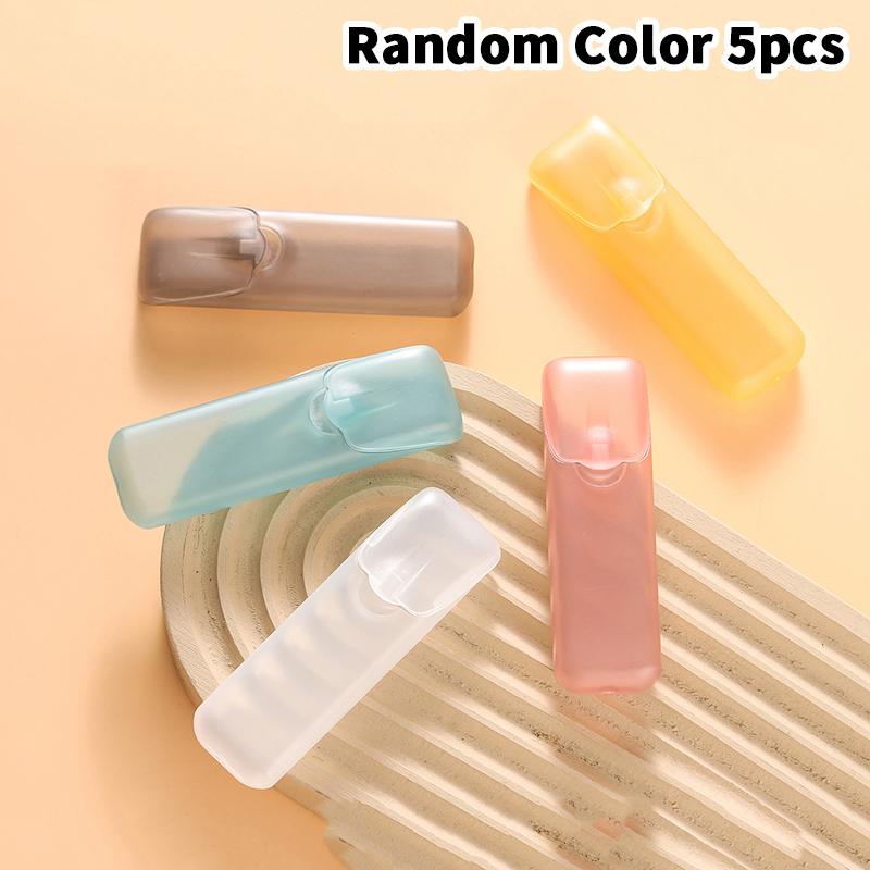 5/10 шт. Случайные коробки для хранения зубочисток с крышкой, Мини-держатель для зубной нити, Портативный маленький футляр для зубочисток для кухни, Обеденного стола