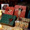 5pcs Christmas Gift Wrapping Paper Set Vintage Designs with Snowflake Reindeer Patterns for Holiday Multi-Occasion Gifts Wrapkit
