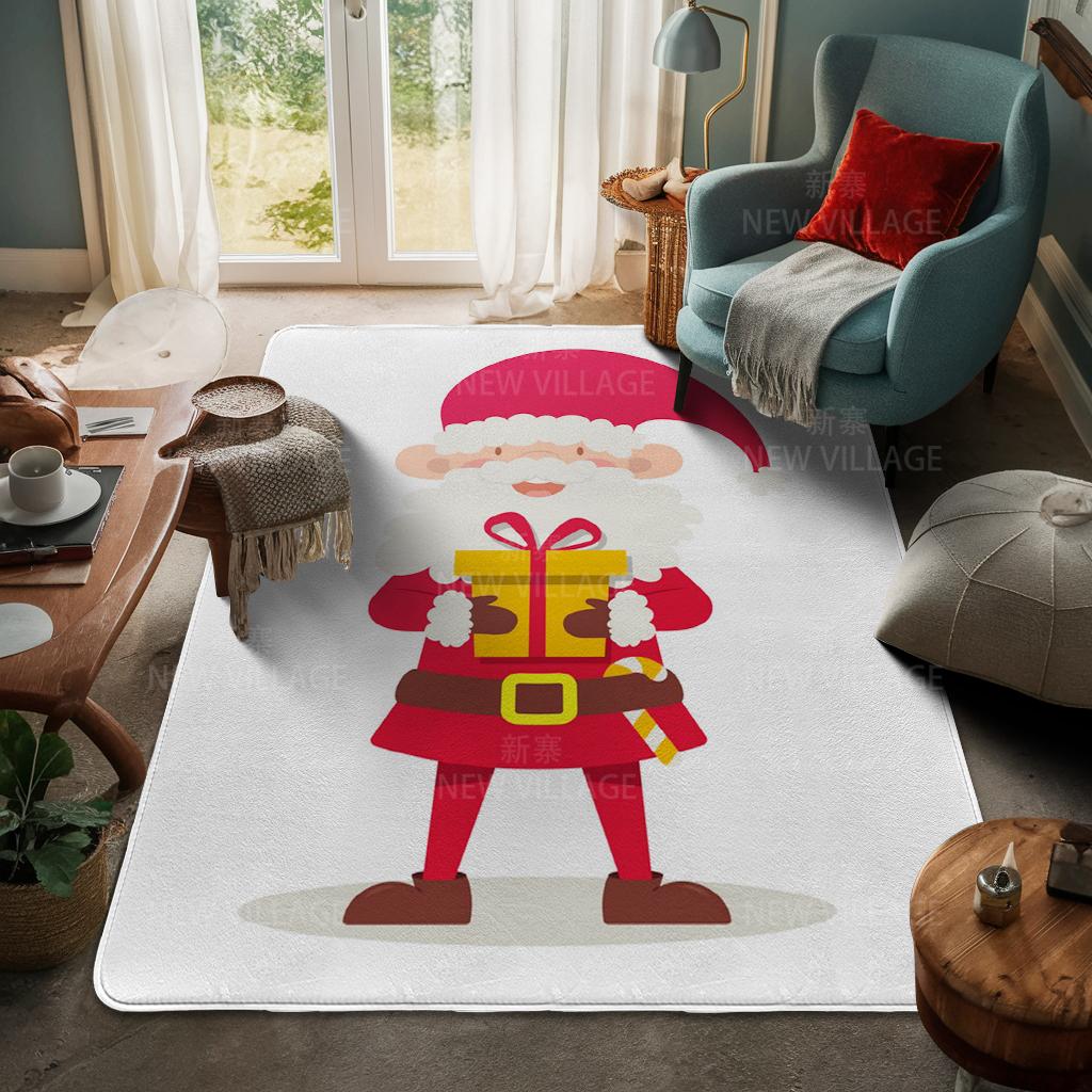 Ковер у входа в дом Домашний коврик у двери Гостиная Ванная Комната Ноги ванная комната Нескользящие коврики с водопоглощением для ванной Счастливого Рождества зима