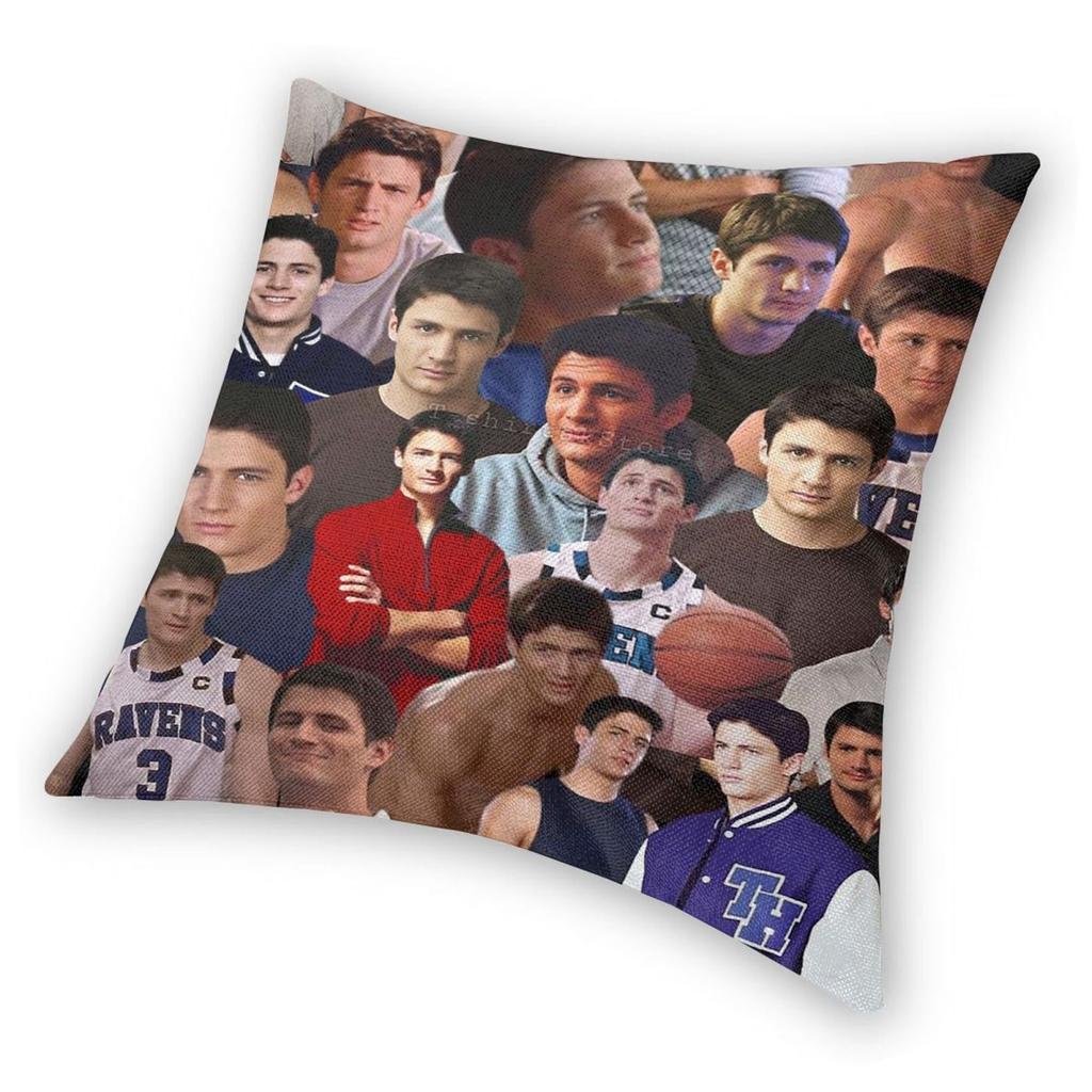 One Tree Hill Nathan Scott Pillowcase Polyester Linen Velvet Printed Zip Decor Pillow Case Sofa Seater Cushion Case 45X45
