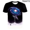New Astronaut Space Milky Way Universe Planet 3D Printed T Shirt Summer Boys Girls Children Short Sleeve T-Shirt Kids Streetwear