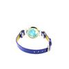 Stones and Minerals. Raw Neon Blue Apatite Bracelet Watch Model 25 Mm. Blue Color.