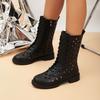 Spring 2025 New Hollow Martin Boots Boots Fashionable Vintage Women's Boots Side Zipper Low Top Women's Shoes