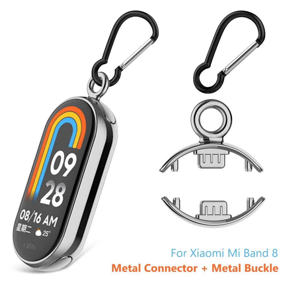 Pendant Necklace For Xiaomi Mi Band 8 Watch Hanging Chain Neck Bracelet Strap For Mi Band 8 Stainless Steel Metal Chain Buckle