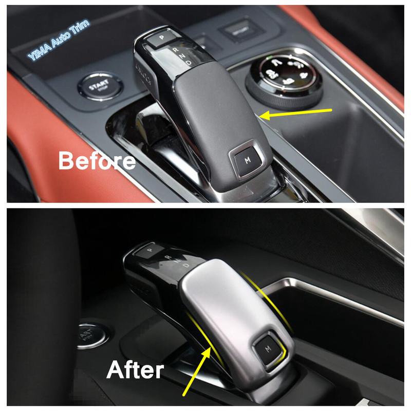Car Steering Wheel Decoration Frame / Gear Shift Knob Head Cover Trim Fit For Peugeot 2008 - Carbon Fiber Accessories