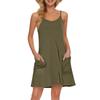 Women's Summer Casual Straps Sundress With Pockets Short Beach Vacation Tank Dresses