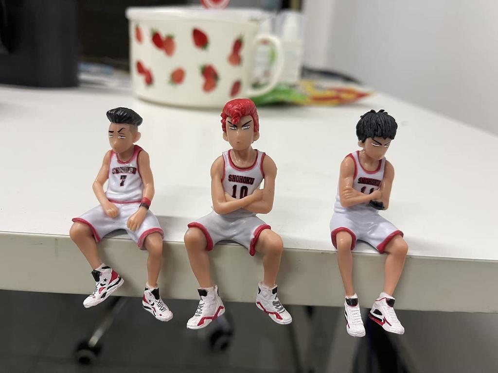 Slam Dunk Figure: Sakuragi Flower Road, Miyagi Ryota, Rukawa Kaede, Model Toy, Car Decoration, Anime Doll (White)