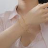 Женский браслет-манжета с двойным слоем из нержавеющей стали, золотой, открытый, минималистичный, геометрические украшения, подарок