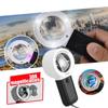 30x Magnifying Glass with Professional 4 LED Lamp, Double-layer Optical Glasses Lens Magnifying Glass Inspection Tool.