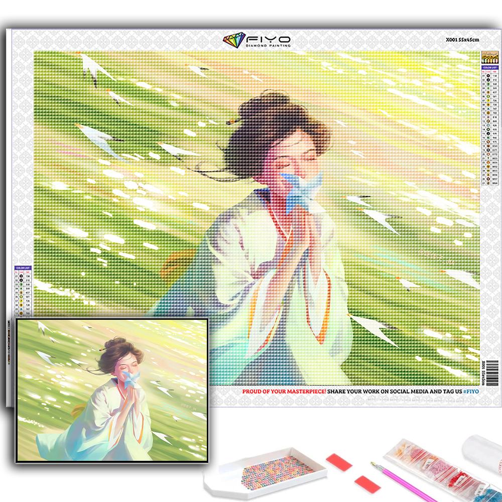 5D DIY Алмазная картина, вышивка крестом, летняя девушка, алмазная вышивка, мозаика, настенное искусство, украшение для дома