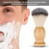 Portable Men Soft Synthetic Hair Wood Handle Beard Shaving Brush Barber Salon Tool