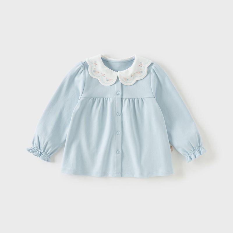 [Same Style as in the Mall] David Bella Girls' Pure Cotton Shirt 2026 Spring New Style Kidsren's Fashionable Shirt