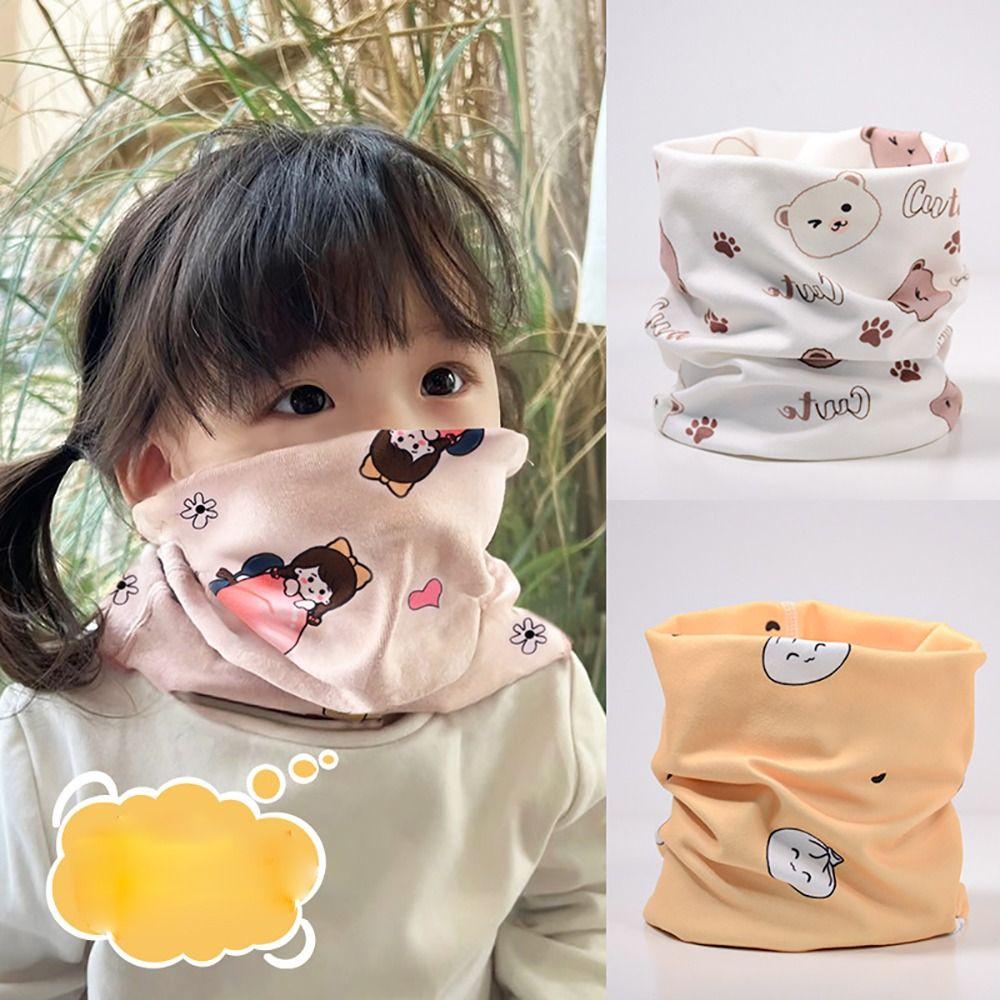 Windproof Coldproof Boys Girls Scarf Thickened Snood Cowl Tube Ski Snowing Scarf  Autumn Winter