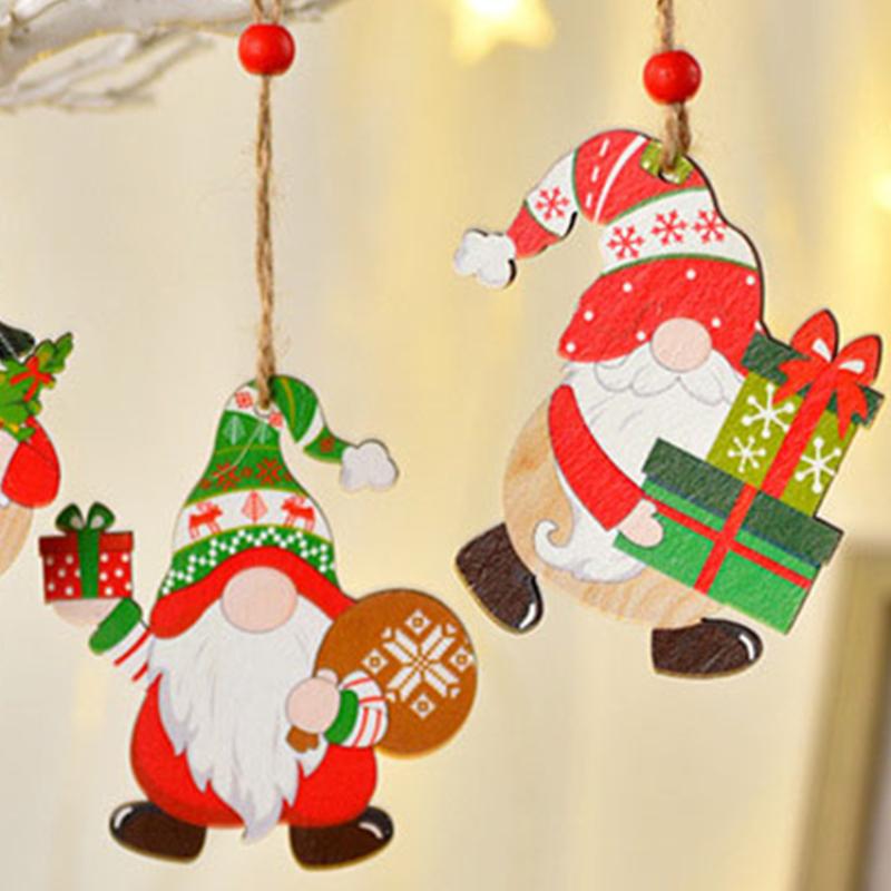 Navidad 2022 рождественские гномы деревянные подвески елочные украшения рождественские украшения для дома новый год