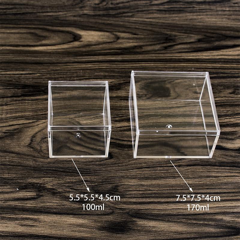 Square High Transparent Plastic Box Betta Breeding Box Mini Candy Packaging Box